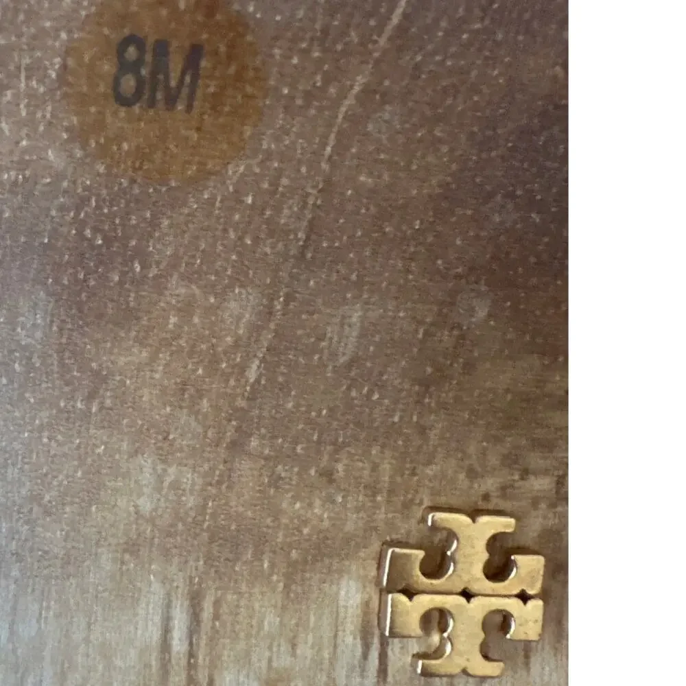 Tory Burch Jessa Leather Wood Sandals Size 8‎